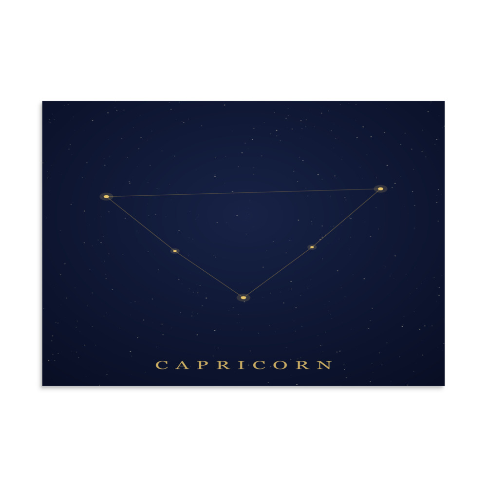 Capricorn Constellation — Star Map Art Print